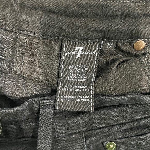 7 For All Mankind Black Karch Bootcut Jeans - Picture 7 of 7